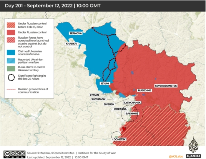Ucraina câştigă teren, în timp ce ruşii lovesc Harkovul